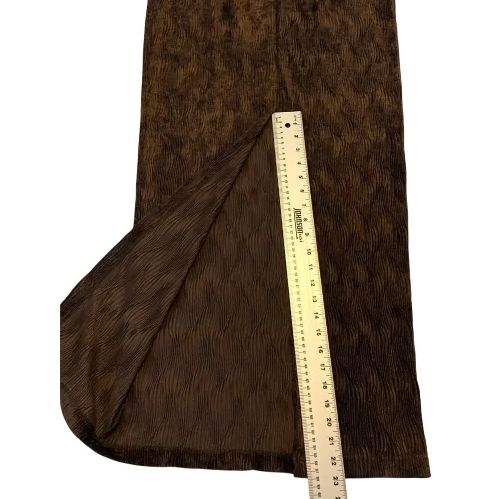 Scott McClintock Womens NEW Slip Dress  12 Chiffon Chocolate Brown Maxi Bodycon - Picture 14 of 16